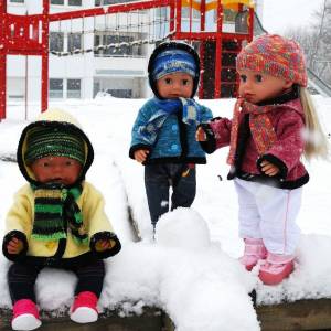 Warme Fleece-Kapuzenjacke für Puppen Gr. 40-43 cm, Hoody for Dolls Bild 1