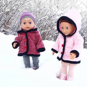 Warme Fleece-Kapuzenjacke für Puppen Gr. 40-43 cm, Hoody for Dolls Bild 7