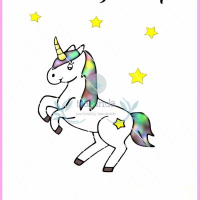 Digi-Stamp Einhorn - digitaler Stempel - Sublimationsdruck