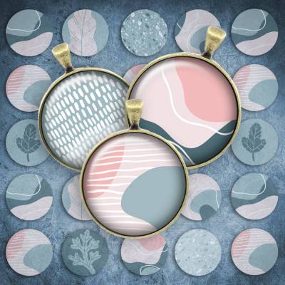 305 - Cabochon Vorlagen, 25mm 18mm 14mm 12mm, rund, Cabochon Motive, Bottle Cap images pastell art