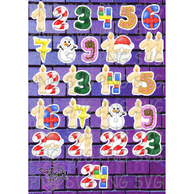 Plotterdatei "Weihnachtszahlen" SVG, DXF, inkl. Digistamp PNG