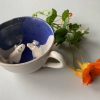 Keramiktasse, Kaffeetasse, Teetasse mit süßen Mäusche. Ein liebevolles Geschenk für alle Computermäuse, zum Geburtstag Bild 1