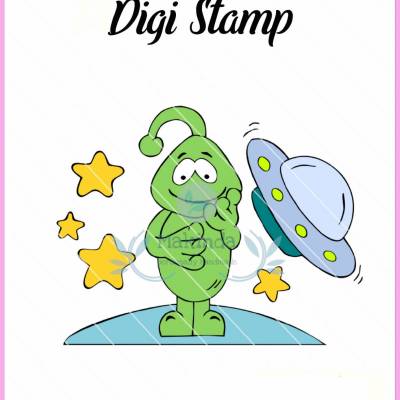 Digi-Stamp Alien- digitaler Stempel - Sublimationsdruck