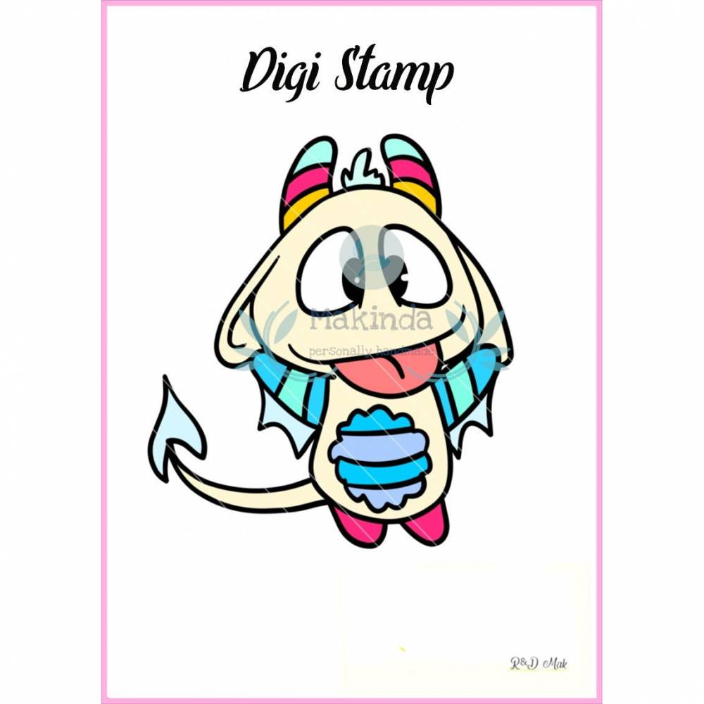Digi-Stamp Monster- digitaler Stempel - Sublimationsdruck Bild 1