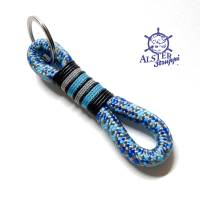 Schlüsselanhänger, türkis, blau, silber von AlsterStruppi Bild 1