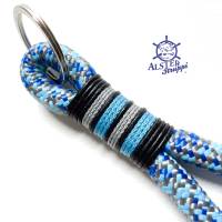 Schlüsselanhänger, türkis, blau, silber von AlsterStruppi Bild 3