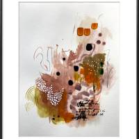 "Funkelnder Herbst" als Set mit 3 Bilder 24 x 32 cm Acrylbild auf Künstlerpapier Bild 2