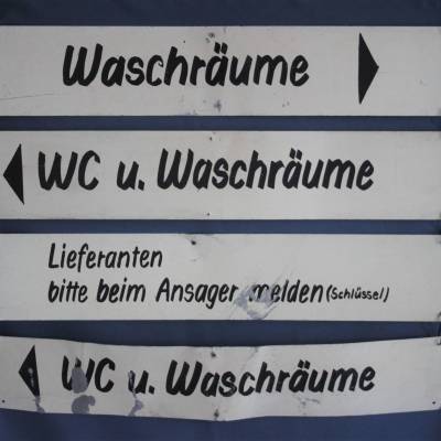 altes Metallschilder Vintage Waschräume WC