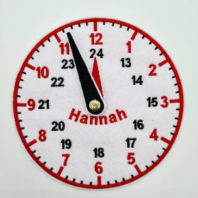 ITH Stickdatei "Lernuhr 13x18 Rahmen