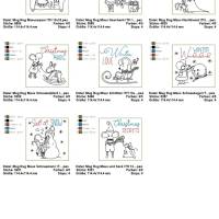 Digitale Stickserie Little Winter Mouse Mug Rugs ITH 13x18 (5x7") Bild 2