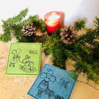 Digitale Stickserie Little Winter Mouse Mug Rugs ITH 13x18 (5x7") Bild 4