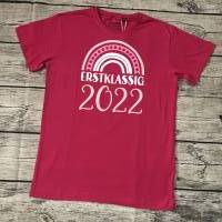 Tolles T-shirt gr.140/146 Einschulung Schulkind Erstklassig 2022 in Pink Bild 1