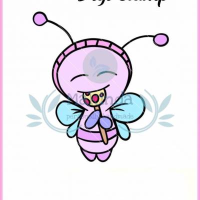 Digi-Stamp Lollybee - digitaler Stempel - Sublimationsdruck