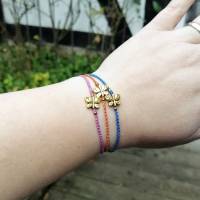 Schmales Makramee Armband mit Messing Schmetterling in deiner Wunschfarbe Bild 3