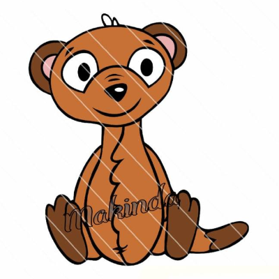 Plotterdatei Erdmännchen – Süßes Plottermotiv für Kinder und Zoo Freunde 