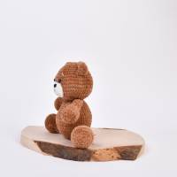 Handgefertigte gehäkelte Bären "FIN" und "MINA" aus Baumwolle, süßer Kuscheltier Teddy, geschenk zu Oste Bild 3