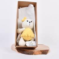 Handgefertigte gehäkelte Bären "FIN" und "MINA" aus Baumwolle, süßer Kuscheltier Teddy, geschenk zu Oste Bild 9