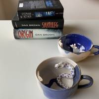 Ein BücherWurm für Bücherwürmer,Keramiktasse für Kaffee,Tee oder andere Heiße oder kalte Getränke, Handarbeit, getöpfert Bild 5