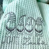 Digitale Stickdatei Wichtelzauber Blackwork 13x18 - 20x30 (5x7 - 8x12") Bild 6