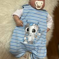 Strampler Größe 68 mit Roboter Bügelbild - Babykleidung für Jungs Bild 2