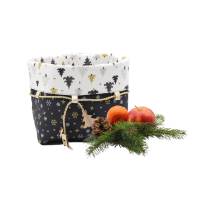 Weihnachtsboxen in zwei Größen, zum wenden und zum binden, Nikolaussäckchen, Brotkorb, Utensilo Bild 9