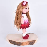 Handgefertigte gehäkelte Puppe "LISA" aus Baumwolle, Amigurumi handmade Mädchen Puppe, für Mädchen, Baby, zu Ost Bild 2