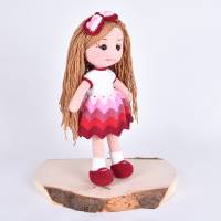 Handgefertigte gehäkelte Puppe "LISA" aus Baumwolle, Amigurumi handmade Mädchen Puppe, für Mädchen, Baby, zu Ost Bild 4