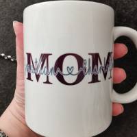 Tasse "MOM" mit Namen personalisiert Becher Kaffeetasse Bild 1