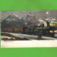 AK - Gotthard Express bei Nacht - um 1900 Bild 1