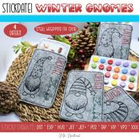 Digitale Stickserie Small Wrapping Winter Gnomes ITH 13x18 (5x7") Bild 1