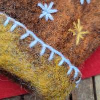Damen Filzhandschuhe, Winter, braun, handgefilzt Bild 10