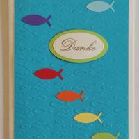DIY Kartenset Danke Regenbogen Fische