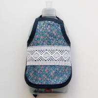 Spülischürze, Schürze für Spülmittelflasche, Spüliflasche-Schürze blau Blümchen Spülmitteflaschen-Schürze, Spülischürze Bild 1