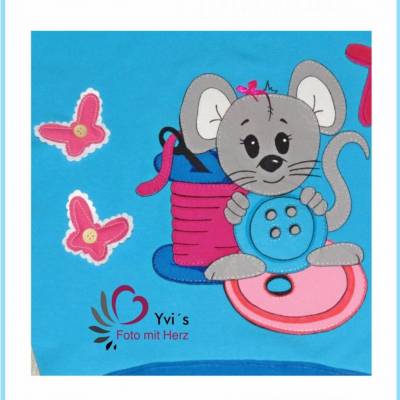 Applikationsvorlage Näh Maus