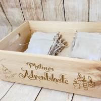 Adventskalender Kiste aus Holz mit Wunschgravur, zum selber füllen Bild 2