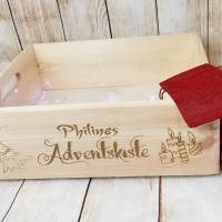 Adventskalender Kiste aus Holz mit Wunschgravur, zum selber füllen Bild 8