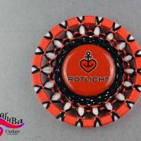 Kühlschrankkunst - Zwirnknopf-Magnet Rotlicht Bild 1