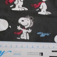 BIO - Jersey Baumwolljersey Snoopy, Peanuts - Pilot dunkelgrau Organic Cotton(1m/20,-€) Bild 5