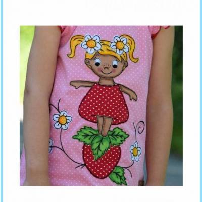 Applikationsvorlage Erdbeermädchen