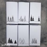 6 Papiertüten mit Tannenbäumen als Geschenktüten, Adventskalendertüten oder Lichtertüten (2) Bild 2