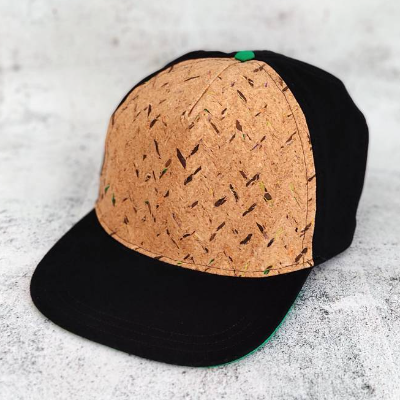 5-Panel-Cap Upcycling | KORK | Snapback Schnallenverschluss, Flat-Visor |  Lady/Teens (KU 56-63cm) | RÄUBERKIND