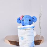 Handgefertigter und gehäkelter Elefant ELENORE aus Baumwolle Bild 9