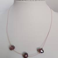 Sehr zarte Kette Halskette Perlenkette  Leicht Festschmuck Unikat Bild 1