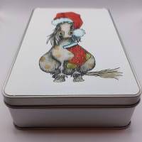 Geschenkbox, Leckerli-Box, Blechdose "Winter, Weihnachten, Pony, Pferd" Bild 7