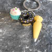 Schlüsselanhänger zum Thema * Bäckerei * backen , donut, cupcake Torte Bild 2