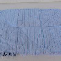 kleines maritimes Rag Quilt Deckchen , hellblauer Tischläufer Bild 4