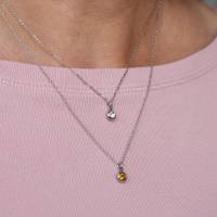 Zarte Geburtsstein Halskette Geschenkidee Frauen Mädchen  Bild 5