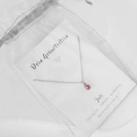 Zarte Geburtsstein Halskette für Frauen Mädchen, Geschenkidee Bild 9