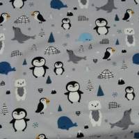 Baby Jungen Set Ohrenmütze Halssocke Loop Schal mit Baumwollfleece Pinguin Eisbär Wal Herbst Winter Übergangszeit Bild 4