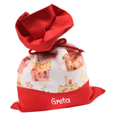 Nikolaussäckchen Lebkuchenhaus mit Namen - Dekoration zu Weihnachten oder Advent Alternative Nikolaustiefel Nikolaussack